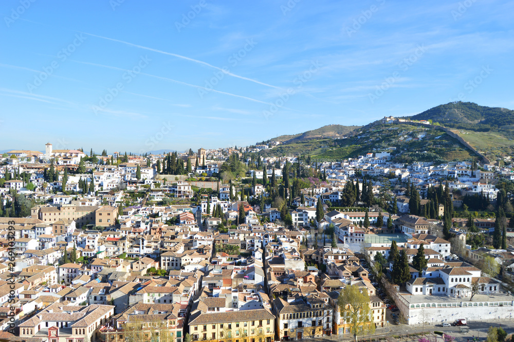 View from the Alcazaba of the Alhambra of Grenada, Spain