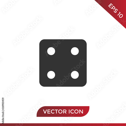 Dice number four icon