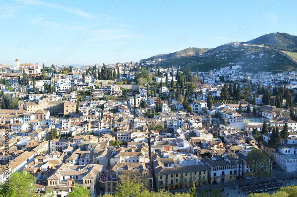 View from the Alhambra of Grenada, Spain