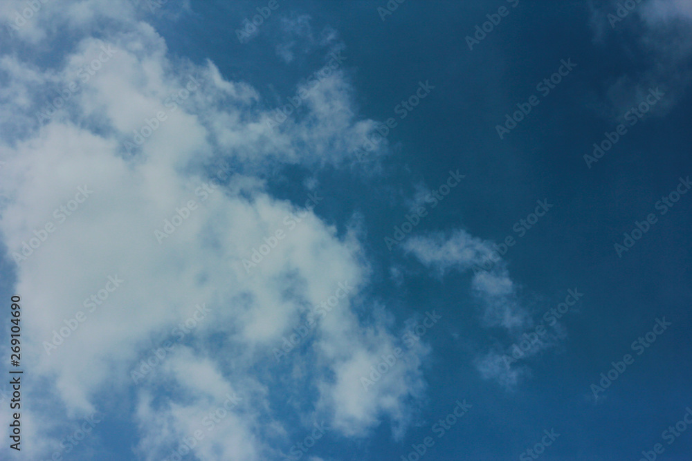 summer spring cloudy blue sky