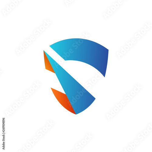 Free Download Simple Shield Letter S, logo design - GFXLoad
