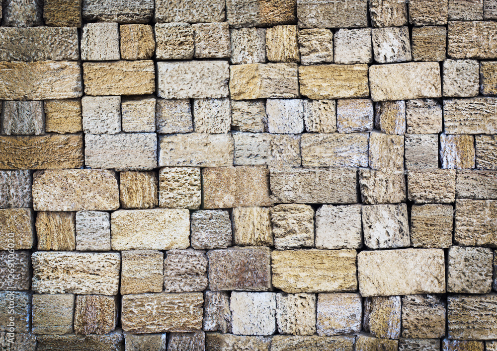 Obraz premium Wall of old bricks background. Interior design