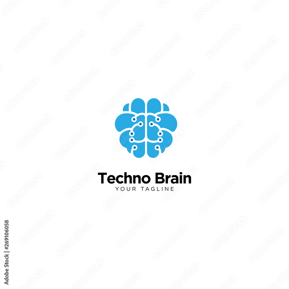 Techno Brain Logo Design Template Techno Brain Logo Design Template