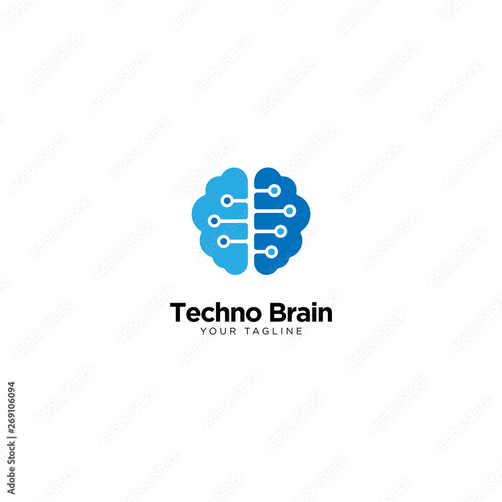 Techno Brain Logo Design Template Techno Brain Logo Design Template