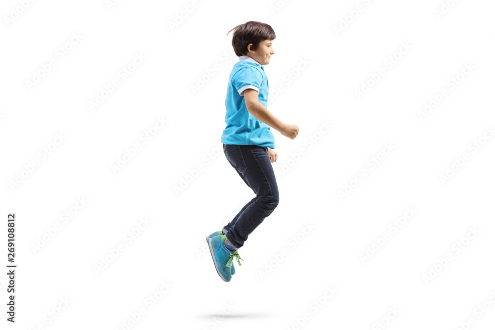 Happy boy jumping Happy boy jumping
