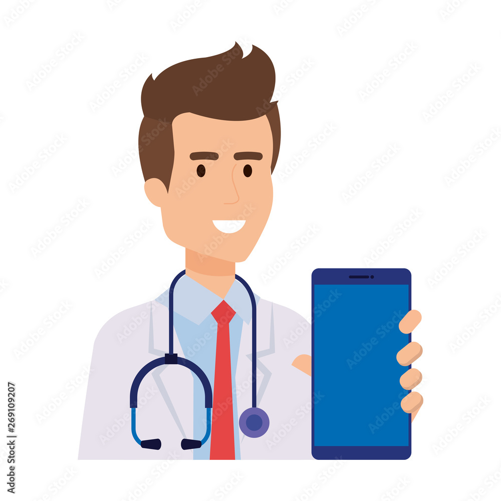 professional doctor with smartphone telemedicine professional doctor with smartphone telemedicine