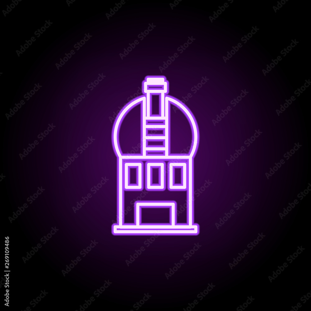observatory neon icon. Elements of Cartooning space set. Simple icon for websites, web design, mobile app, info graphics observatory neon icon. Elements of Cartooning space set. Simple icon for websites, web design, mobile app, info graphics