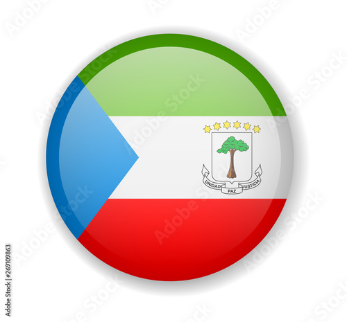 Free Download Equatorial Guinea flag round bright icon on a white background - GFXLoad