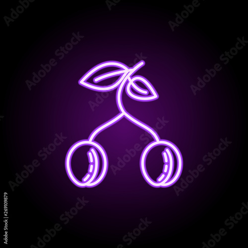plum dusk icon. Elements of Vegetables in multi color style icons. Simple icon for websites, web design, mobile app, info graphics on white background