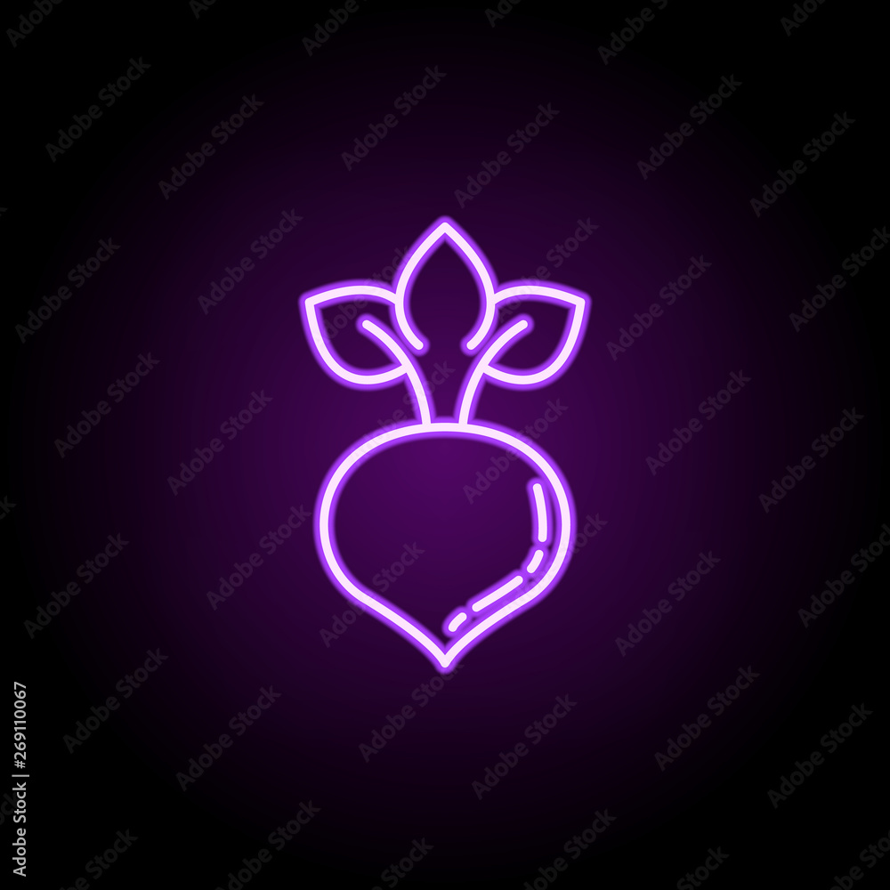 turnip dusk icon. Elements of Vegetables in multi color style icons. Simple icon for websites, web design, mobile app, info graphics on white background