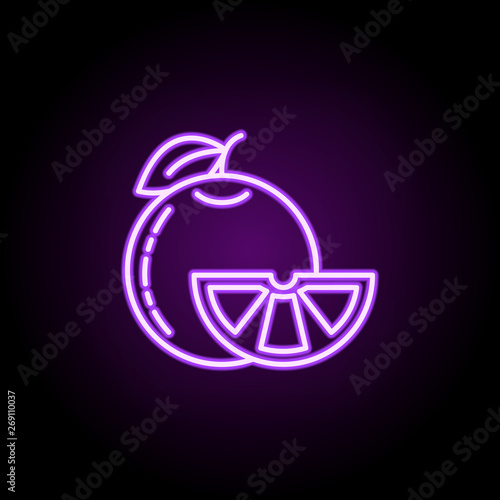mandarin dusk icon. Elements of Vegetables in multi color style icons. Simple icon for websites, web design, mobile app, info graphics on white background