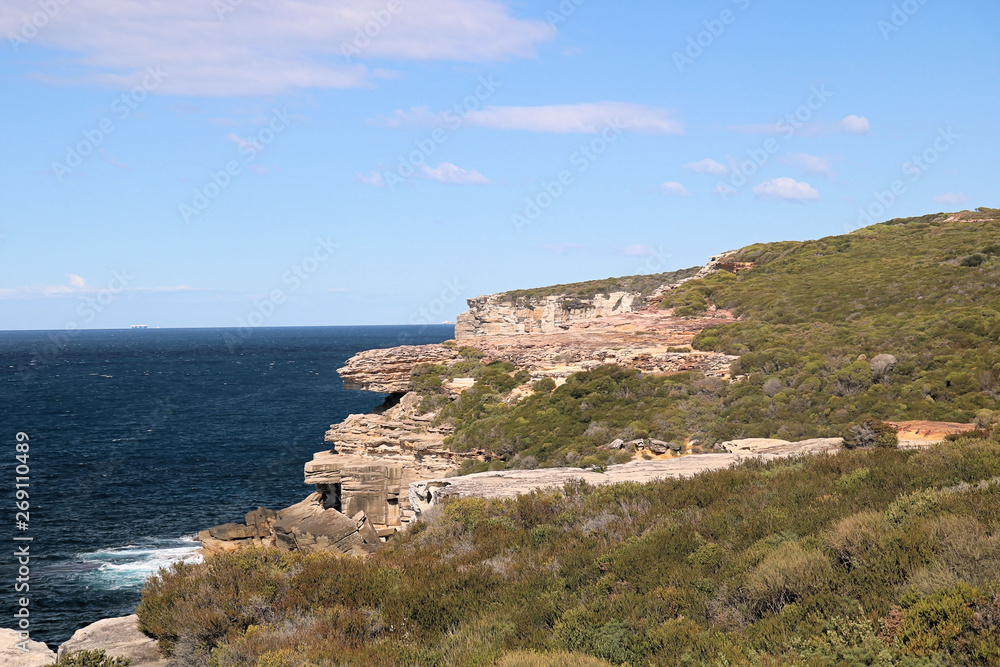 Coastal Sandstone Cliffs Royal National Park Sydney