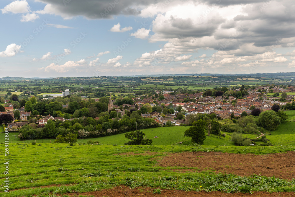 View of Castle Cary from Lodge Hill