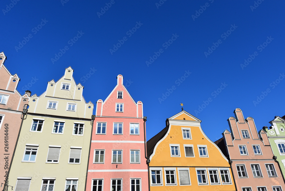 Denkmalgeschützte Architektur in Landshut-Altstadt