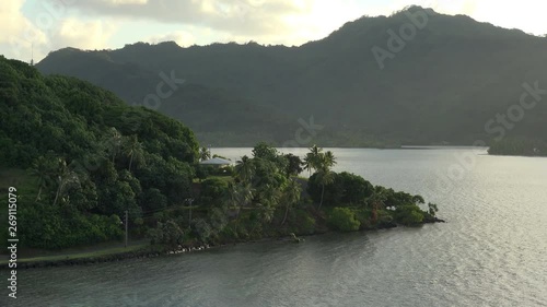 Mountains and hills of Raiatea near Uturoa, Raiatea, French Polynesia photo