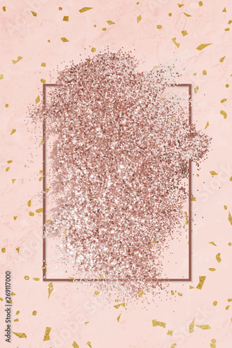 Pink glitter smudge