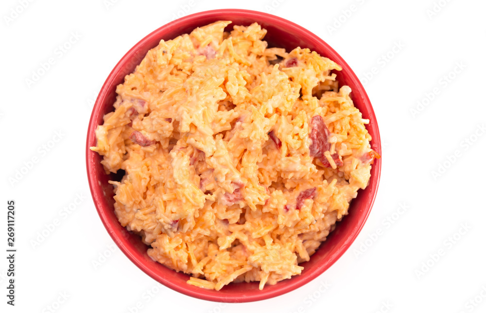 Pimento Cheese Isolated on a White Background Pimento Cheese Isolated on a White Background