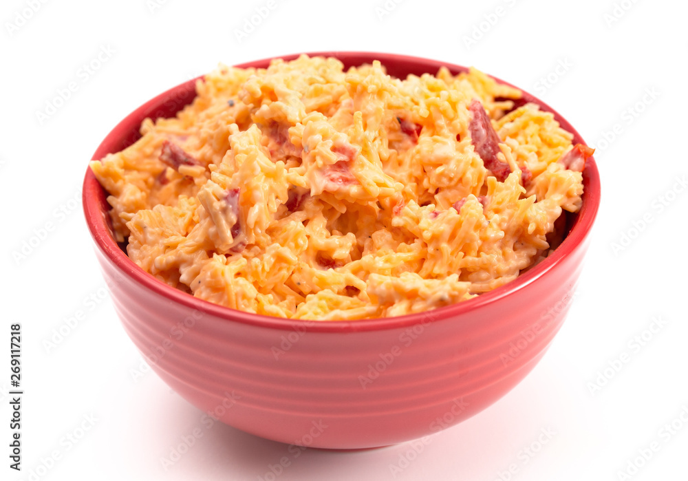 Pimento Cheese Isolated on a White Background Pimento Cheese Isolated on a White Background