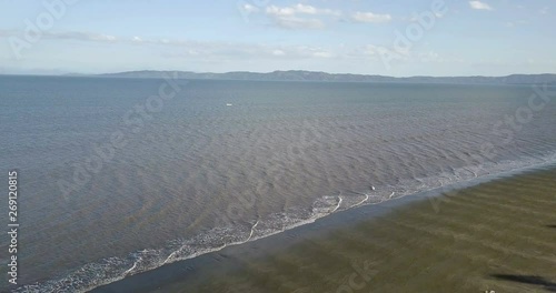 Flight over Hicaco Beach Panama  Aerial view of Volcan Baru National Park Panama photo