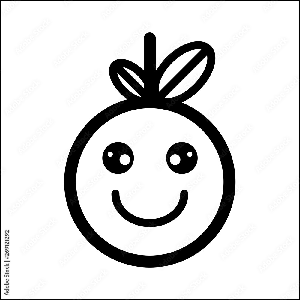 Emoticon icon line vector Emoticon icon line vector