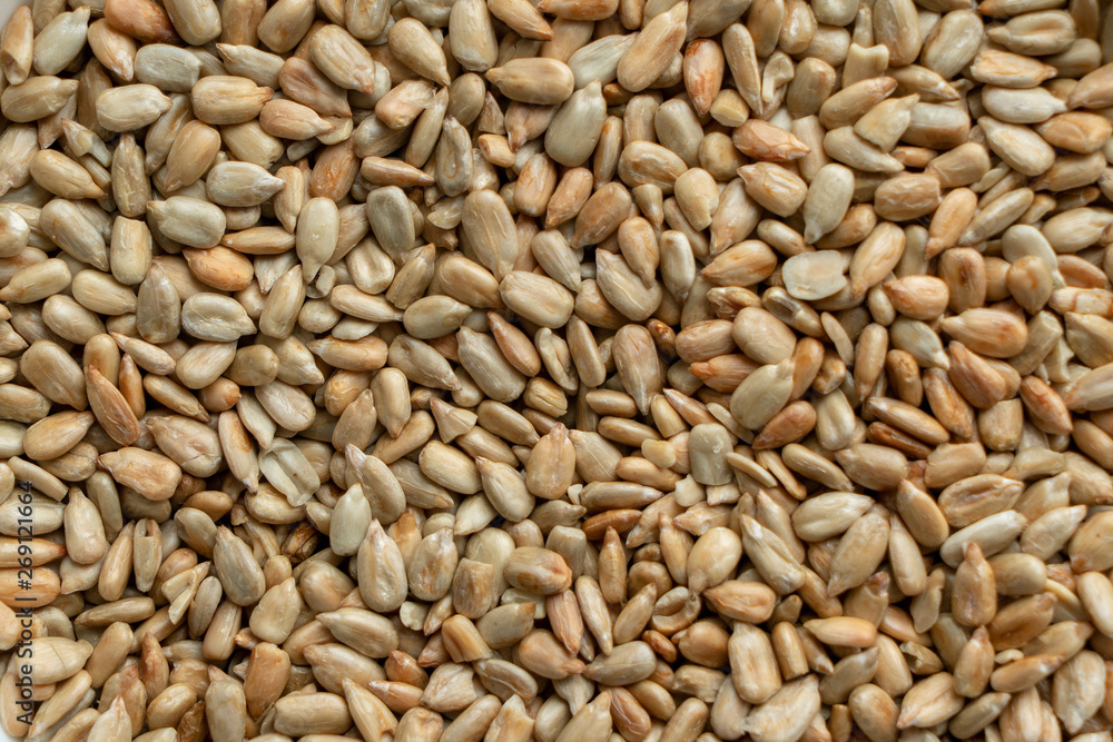 texture of peeled sunflower seeds close-up texture of peeled sunflower seeds close-up