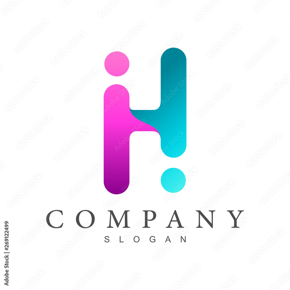 initial/monogram letter H logo design for human relationship initial/monogram letter H logo design for human relationship