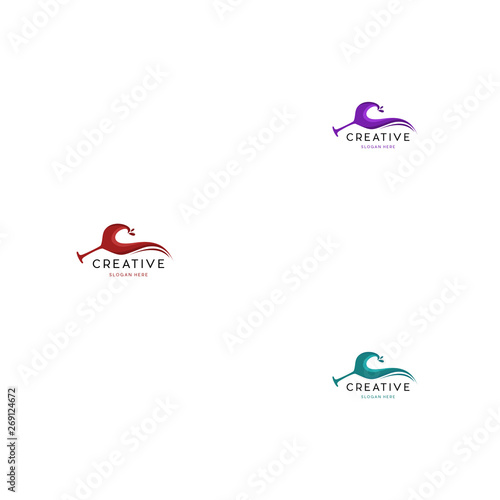 Wine bar logo template. Red and white wine glasses, Wine logo design template. Vector illustration of icon