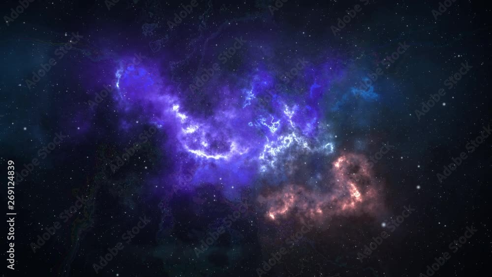 Deep Purple and Copper Abstract Fractal Universe Space Looping Background