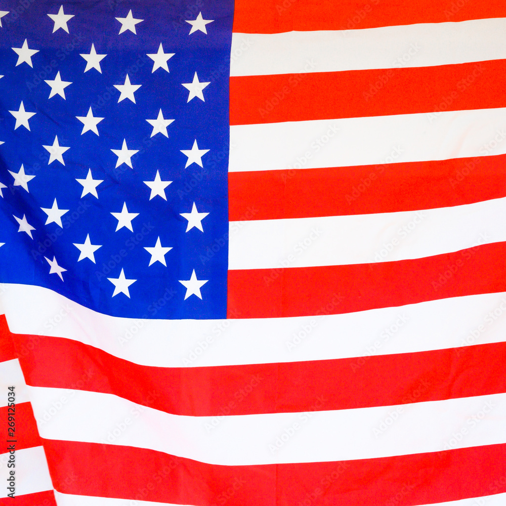 Obraz premium America flag waving with the wind for memorial day.