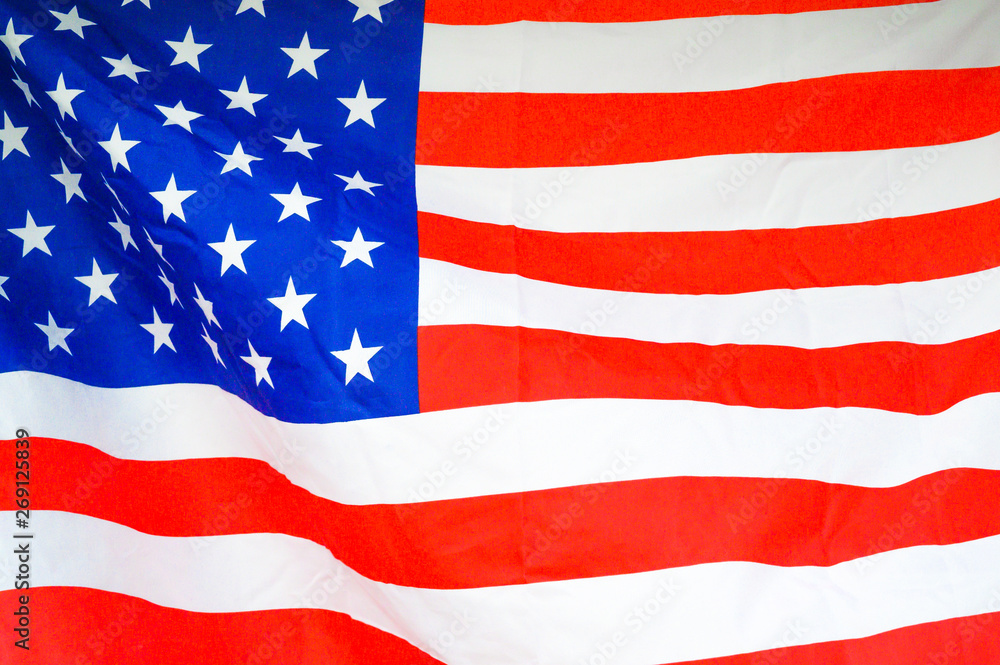 Obraz premium America flag waving with the wind for memorial day.