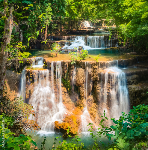 Fototapeta Naklejka Na Ścianę i Meble -  Beautiful waterfall Huai Mae Khamin, Thailand