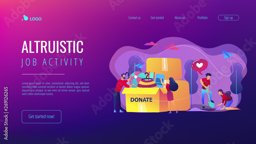 Website vibrant violet landing web page template.