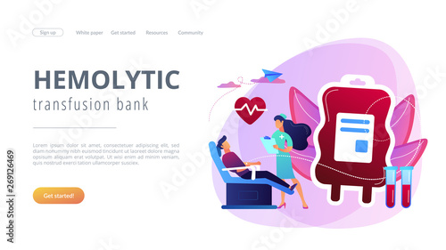 Website vibrant violet landing web page template.