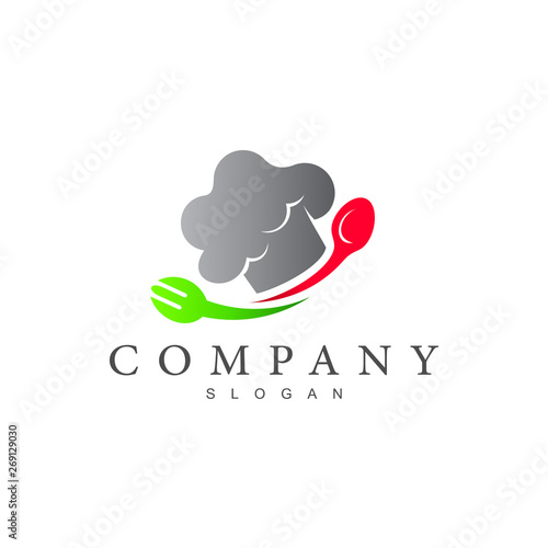 human logo , professional chef logo, restaurant  icon, menu symbol
