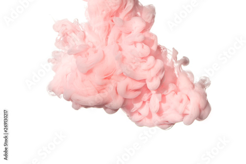 Pink Smoke  ink paint in water splash