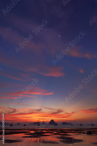 A sunset view from Tubkaak Beach, Krabi, Thailand. © grit.wattanapruek
