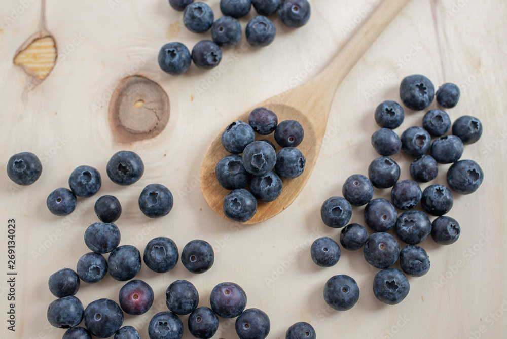 Freshly picked blueberries in a bowl Freshly picked blueberries in a bowl