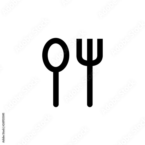 Fork and spoon icon vector
