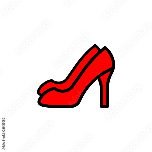 High heels vector icon illustration