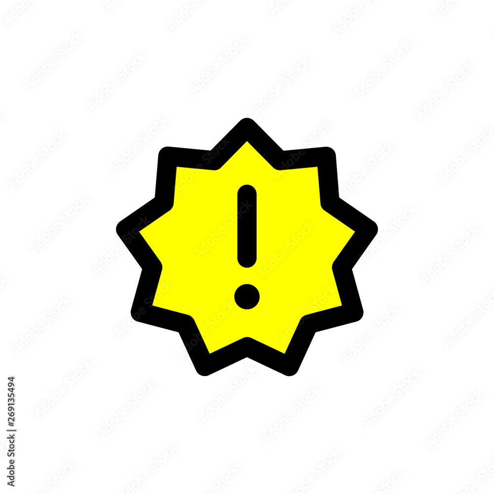 Exclamation line icon concept vector illustration, symbol