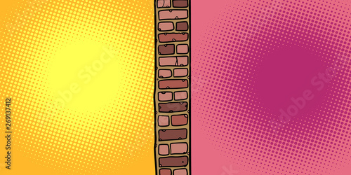 brick wall, separation obstacle