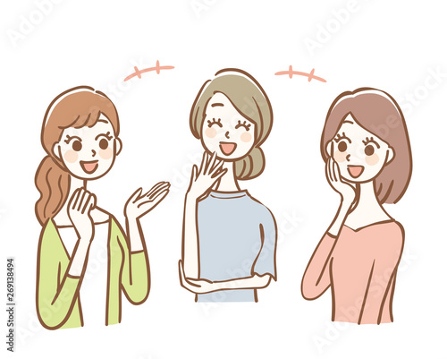 女性　おしゃべり　ママ友だち