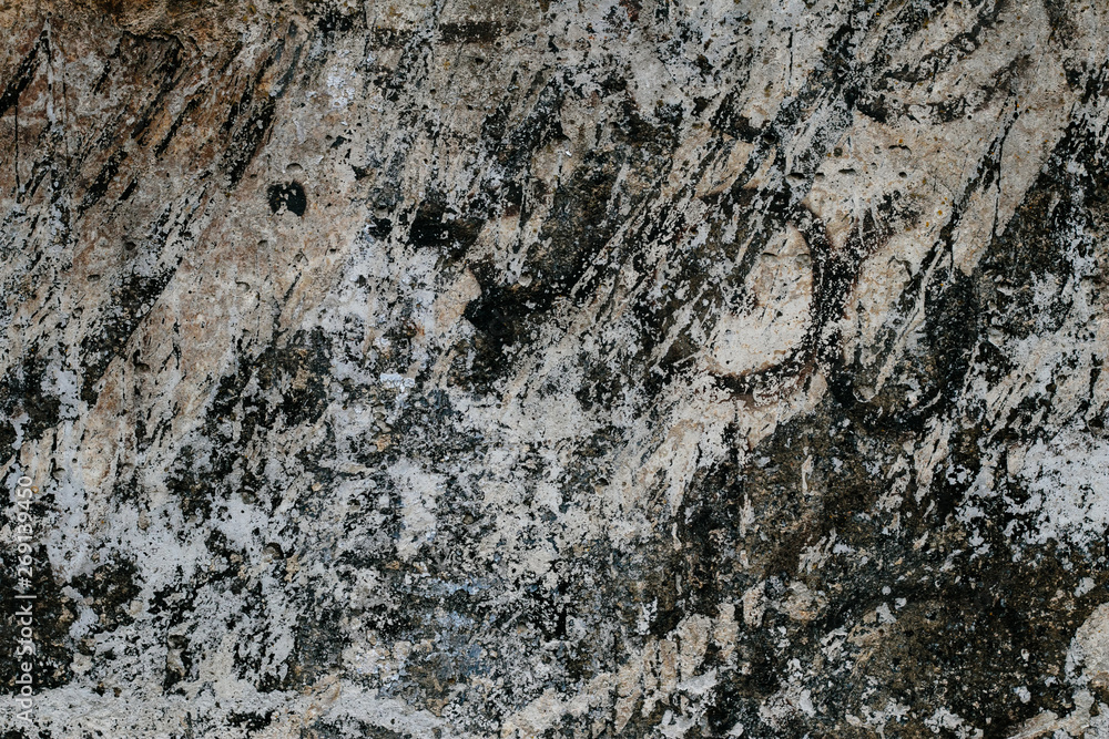 Naklejka premium Abstract pattern on gray concrete texture. Dark stone background. Vintage close-up of black and white marble. Granite background marble wall texture. Grunge background. Abstract marble pattern of natu