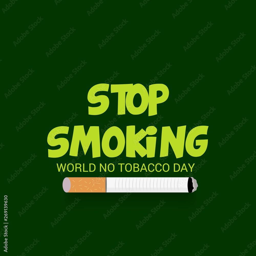 Fototapeta premium Vector illustration Of World No Tobacco Day. 