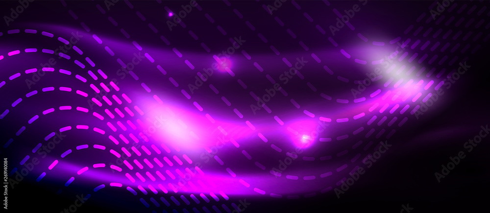 Glowing shiny neon squares abstract background, techno modern template Glowing shiny neon squares abstract background, techno modern template