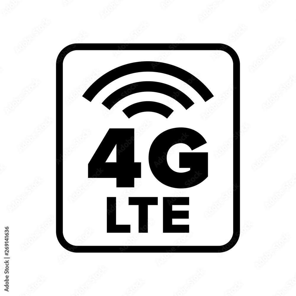 4G LTE wireless network symbol 4G LTE wireless network symbol