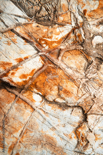 quartz veins on limestone rock © Jozef Jankola