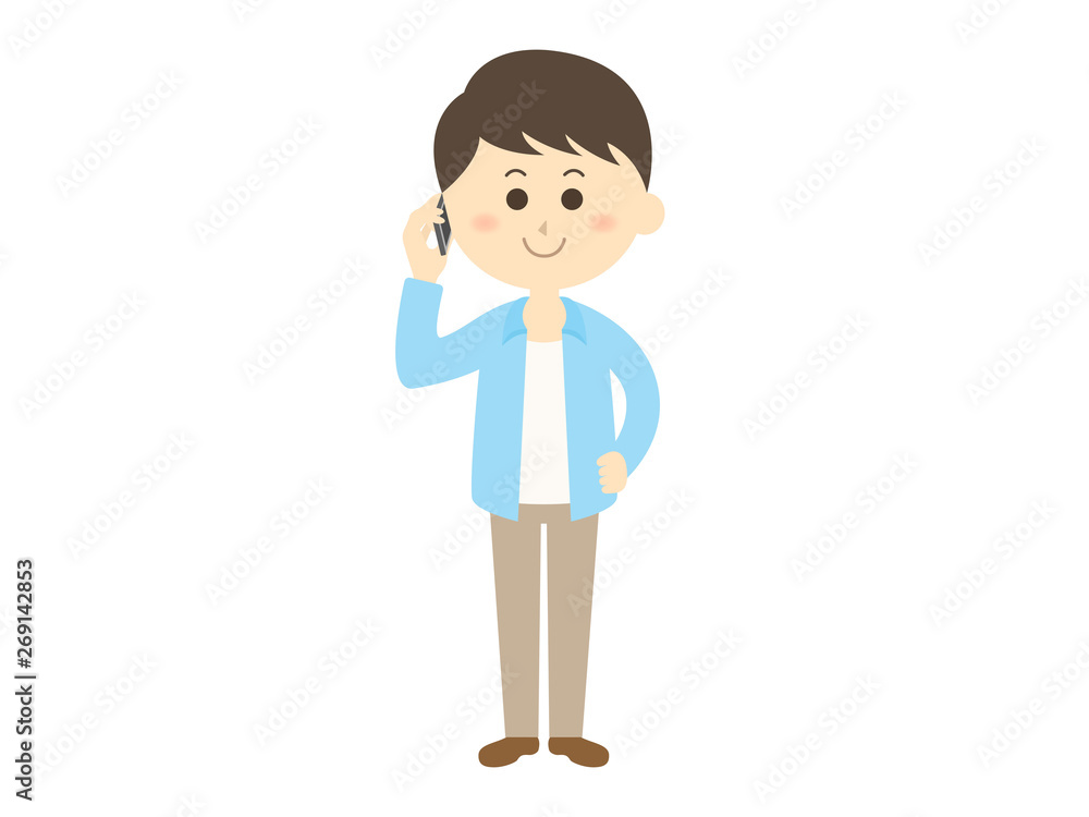 電話する人 電話する人