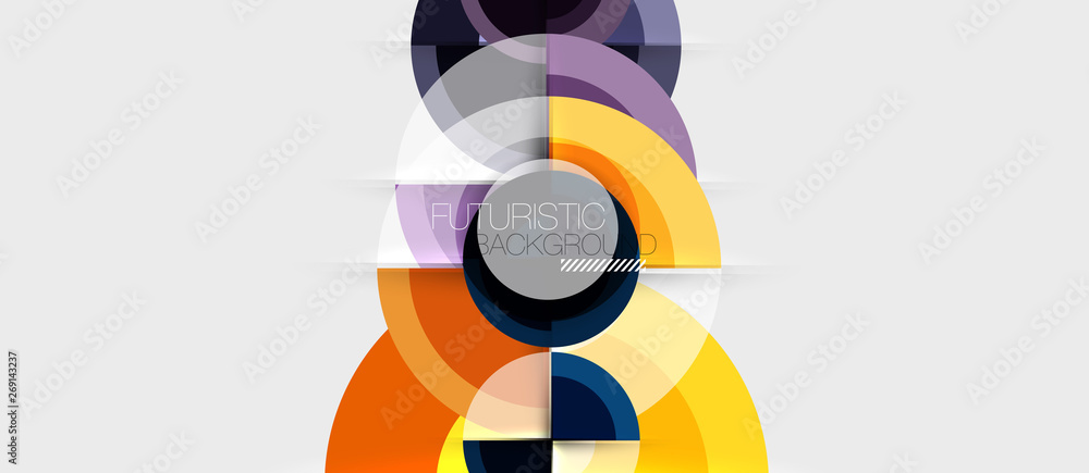 Obraz premium Circular geometrical design template