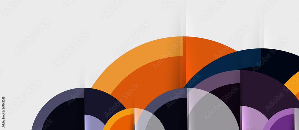 Fototapeta premium Circular geometrical design template